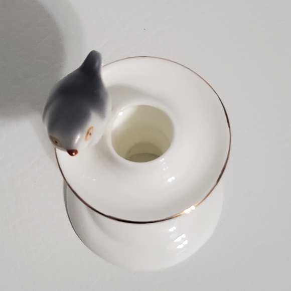 Gray Bird Candle Holder Bud Vase - Picture 5 of 7